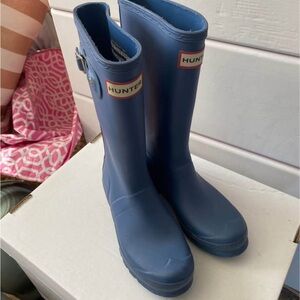 Hunter Blue Rain Boots